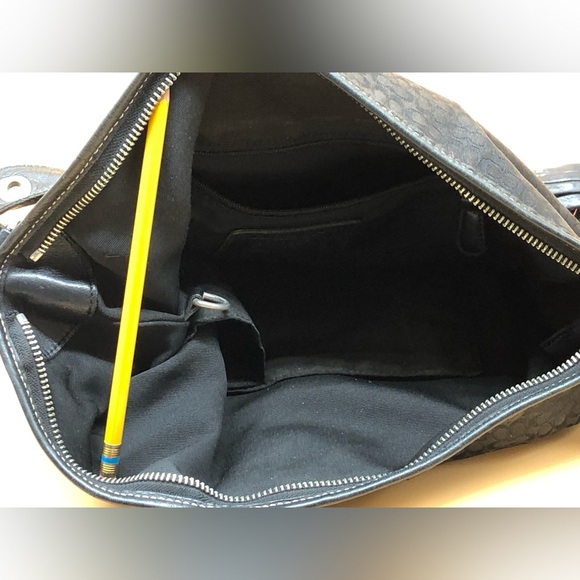 Coach Hobo Signature Shoulder Bag Black Jacquard/Leather 2158 - Picture 5 of 5